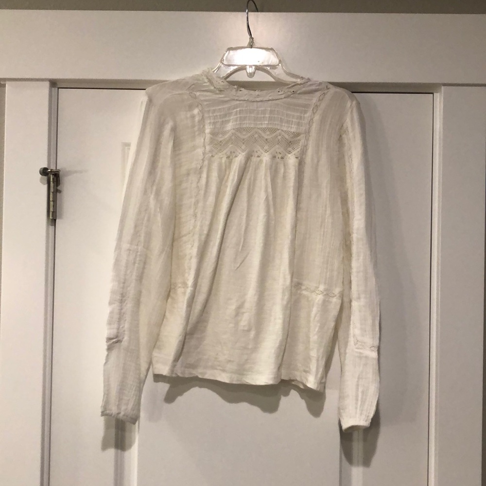 Mixed media casual top